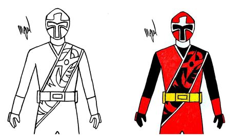 How to draw a Power Ranger